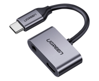 UGREEN Adapter USB-C do USB-C i jack 3.5mm szary - 1488919 - zdjęcie 2